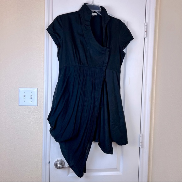 Prairie Underground Black Asymmetrical Wrap Dress Size 6 - Picture 1 of 12